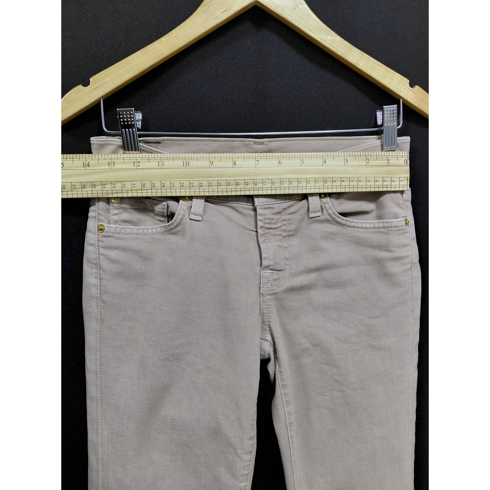 7 For All Mankind Bootcut Jeans Beige Mid (10-12 in) Regular Denim Women