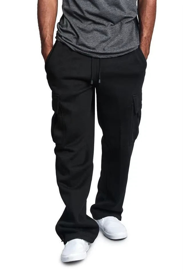 G-Style USA Men’s Jogger Heavy Weight Fleece Cargo Pocket Sweat Pants.