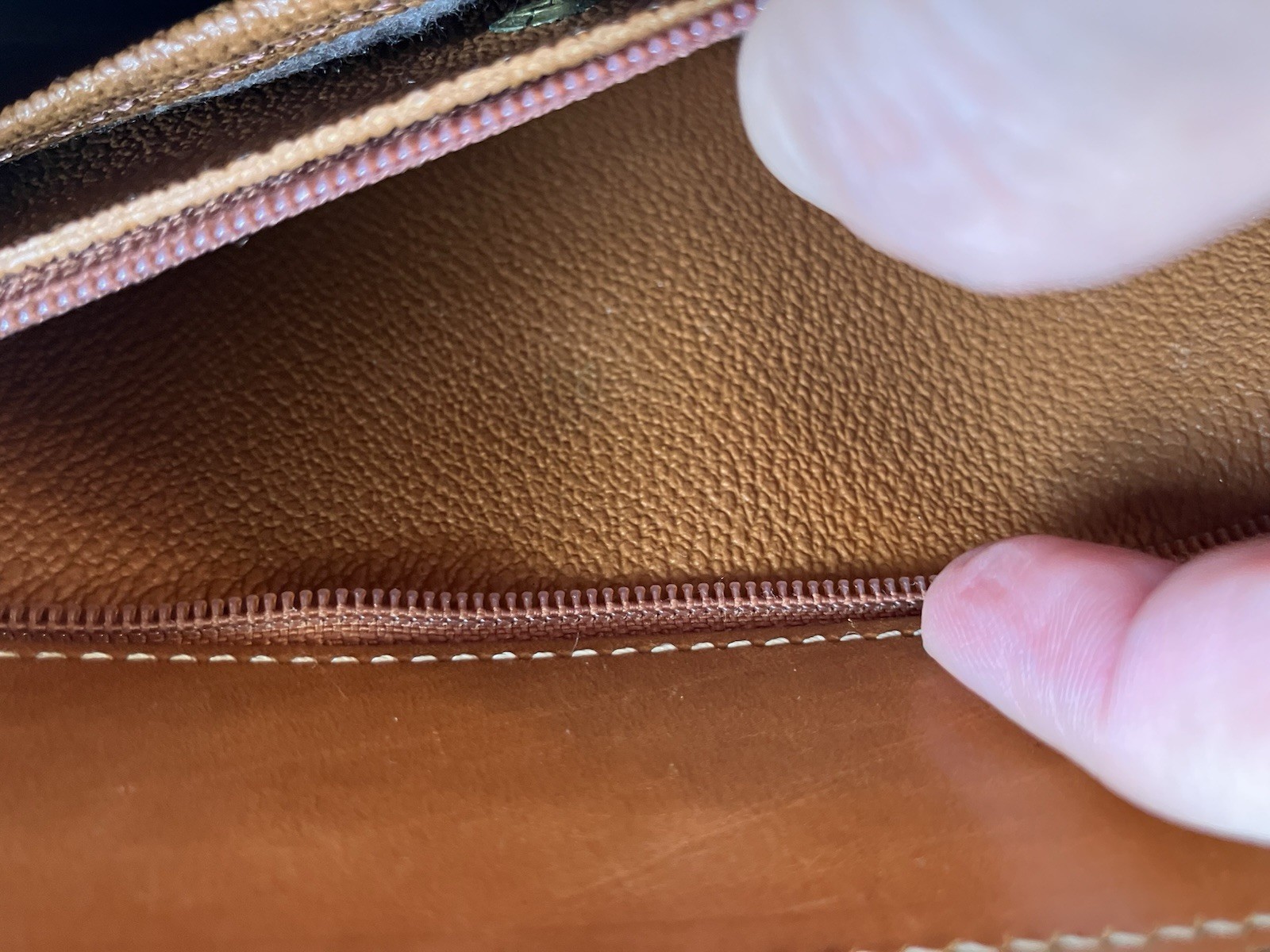 Dooney & Bourke All-Weather Leather Green/Brown Small Crossbody Zip Bag