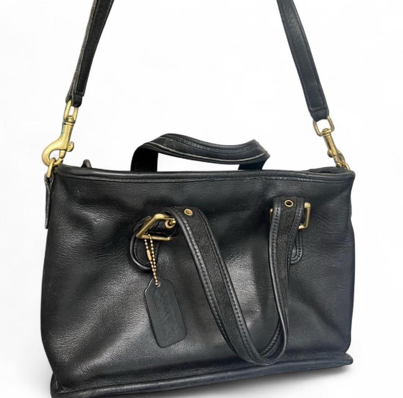Vintage Coach Legacy Black Leather Satchel 9063