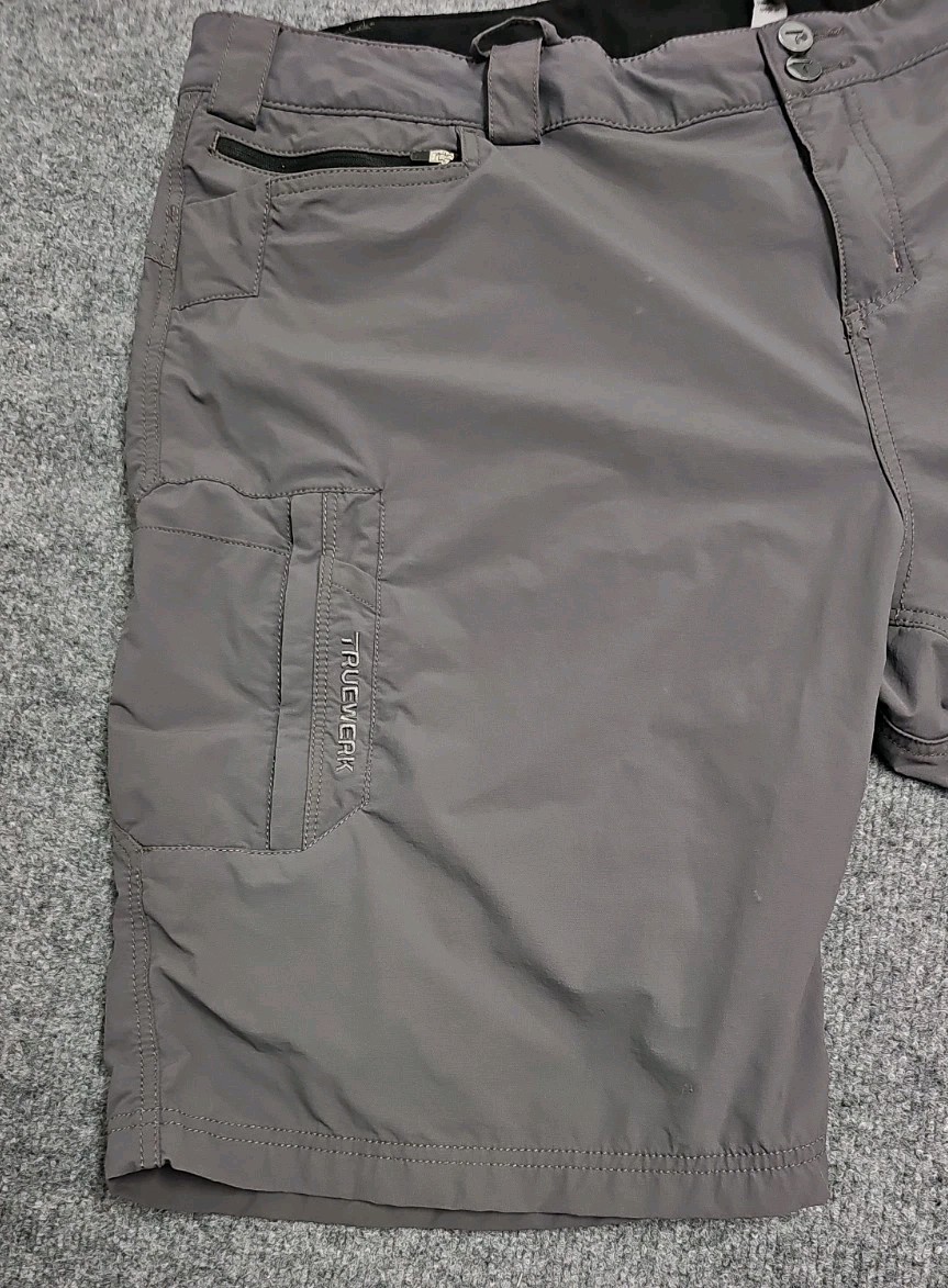 Truewerk T1 Werk Shorts Mens 42 11″ Inseam Dark Gray Utility Technical Cargo ***
