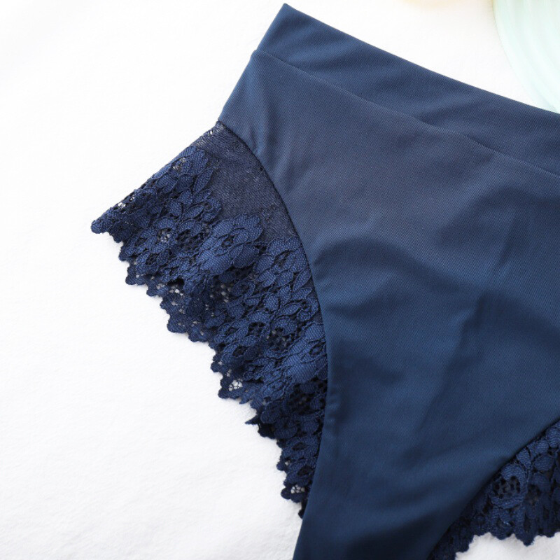 4 Pack Lot Sexy Womens High Waist Thongs Panties G string Lace Sheer Underwear