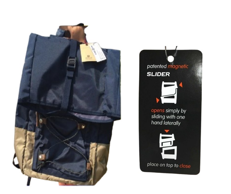 LOT of 2 Backpack BLUE Multifunction Travel Handbag Crossbody Bag 25L Business