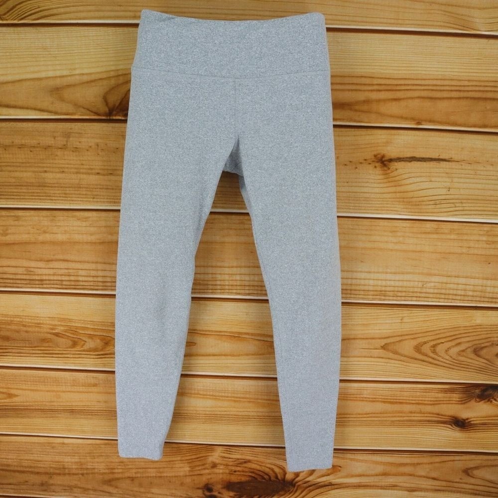 Kyodan Ankle Leggings Womens Size S Gray Heathered NYLON-Blend RISE: 8.5 INCHES