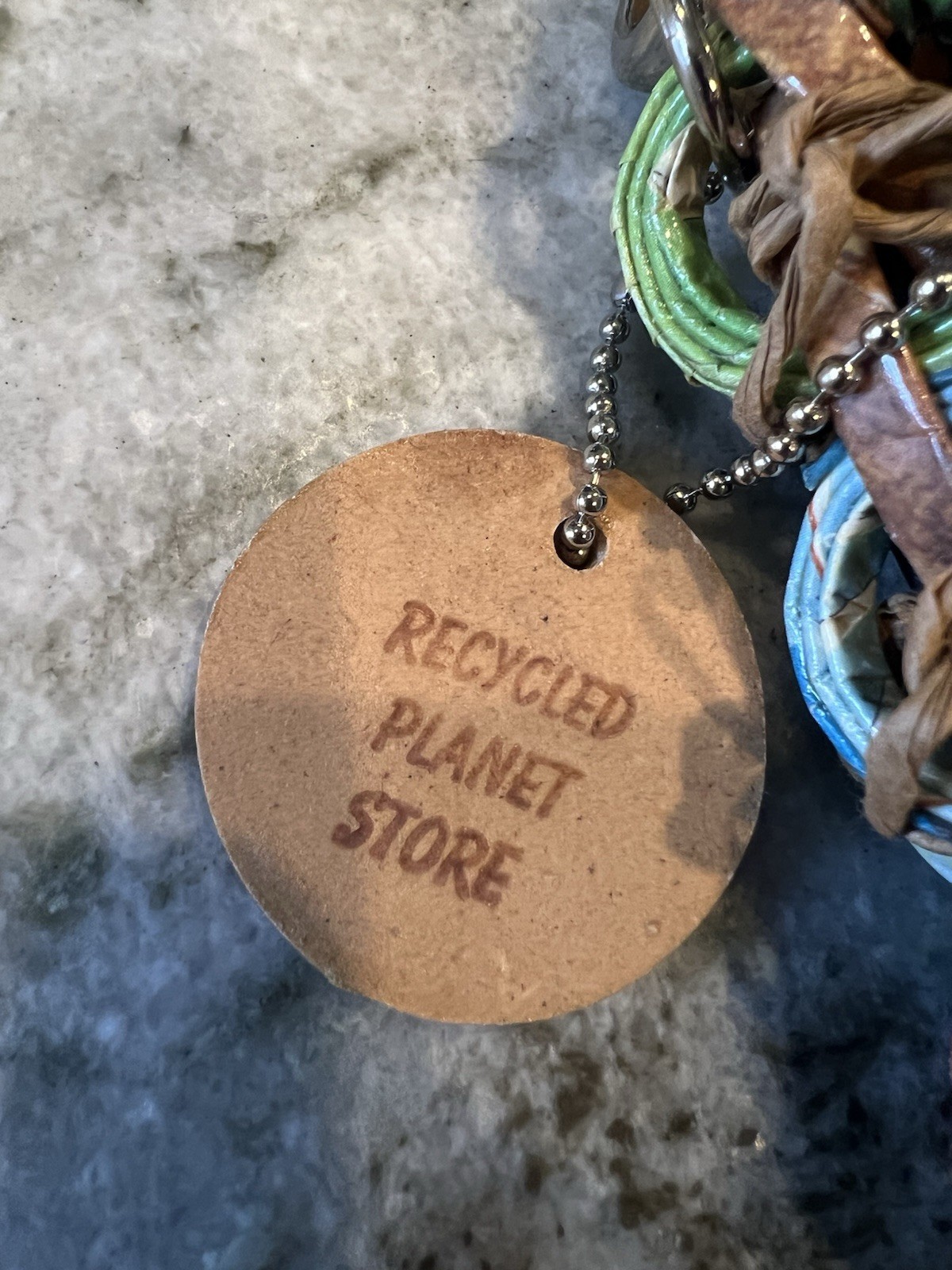Recycled Planet Store Shoulder Hand Bag w/ Bamboo Handle Purse Eco-Friendly Boho