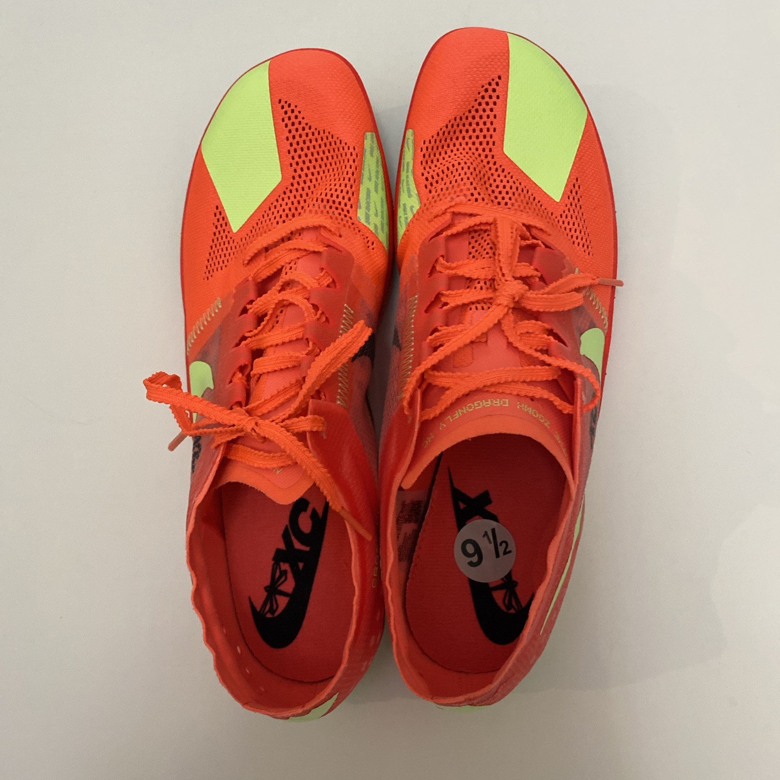 Men’s Nike ZoomX Dragonfly Cross Country Spikes With Two Spike Types Size 9.5