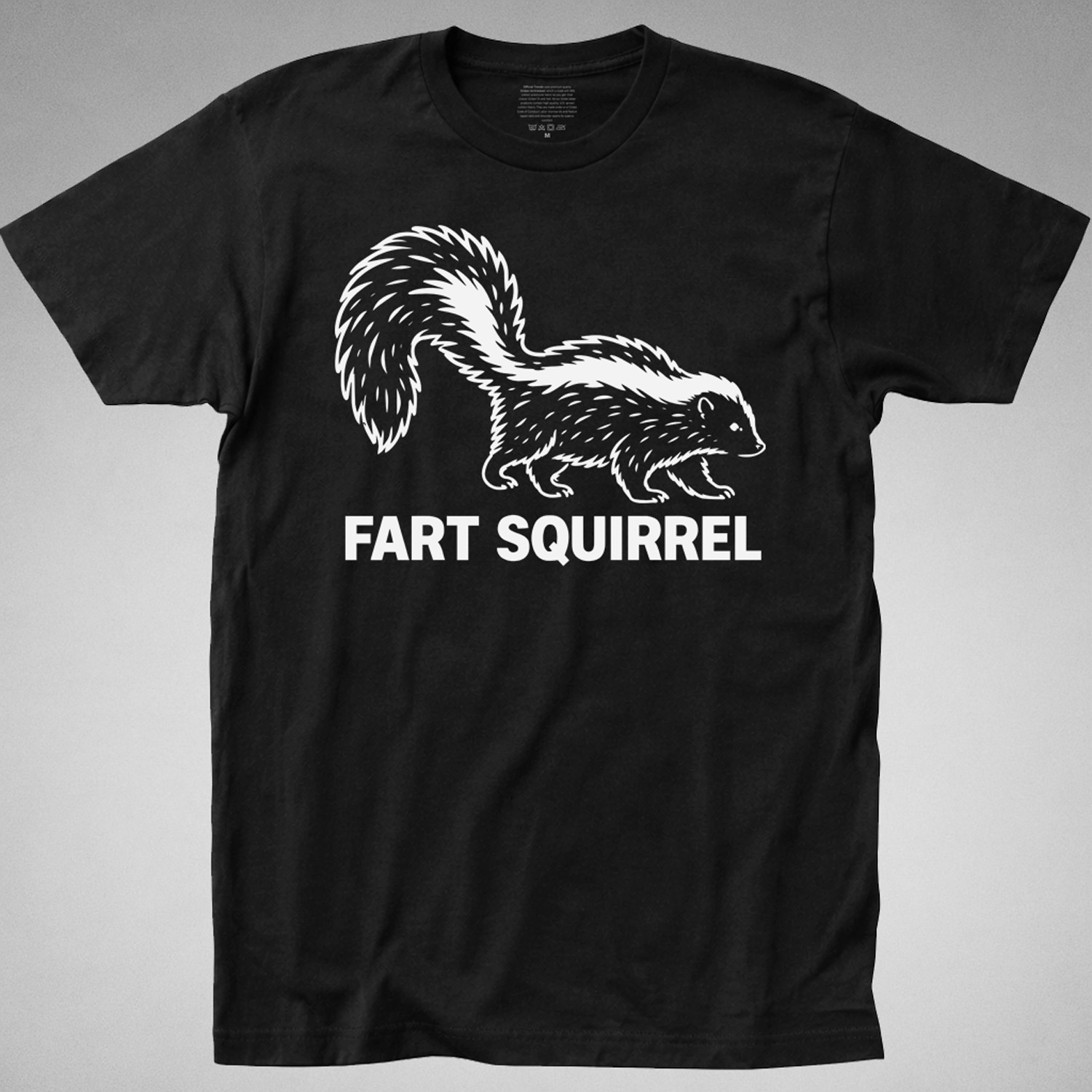 Fart Squirrel T-shirt retro skunk animal funny sarcastic humor camping gift joke
