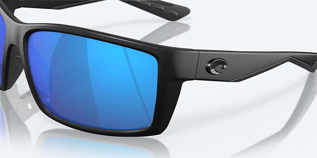 Costa Del Mar Sunglasses REEFTON Blackout / Blue Mirror POLARIZED Glass 580G