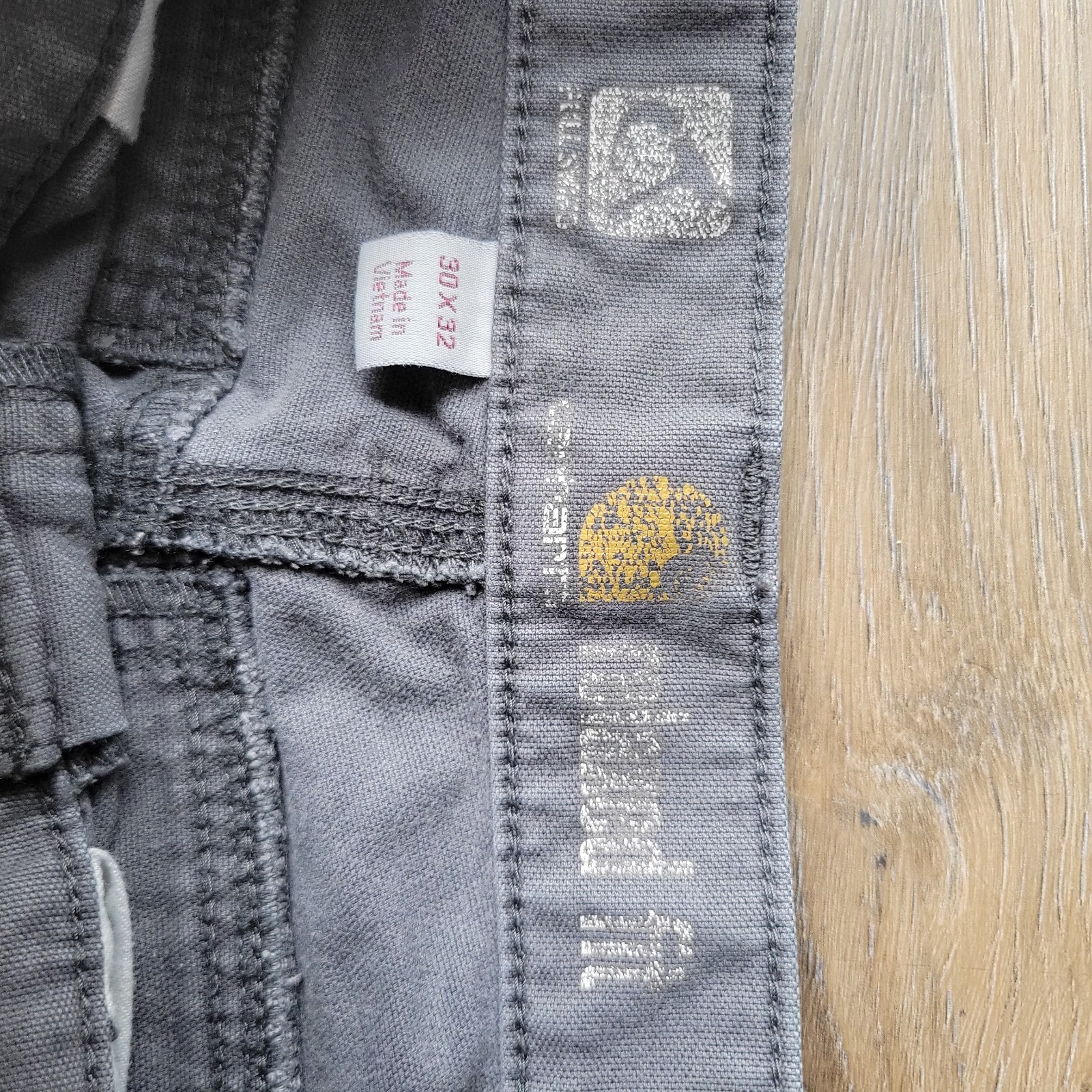 boundle of 2 B11 Relaxed Fit Gray Cotton Canvas Cargo Work Pants Mens 30