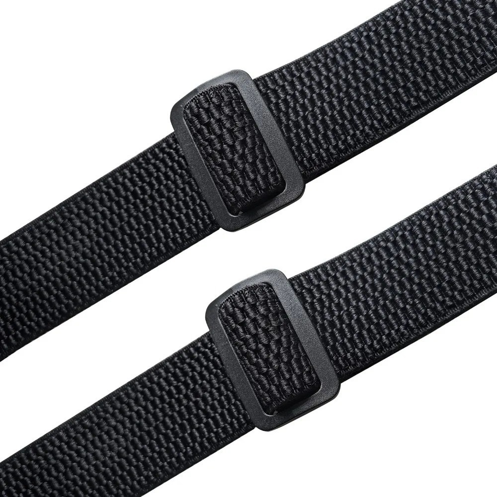 Mens Suspenders with 4 Snap Hooks Big and Tall Heavy Duty X-Back 3.8cm (Black)