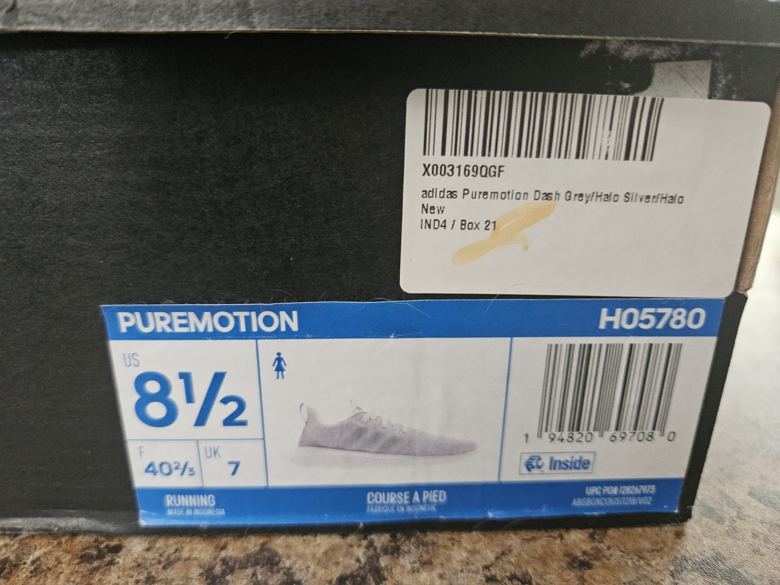 Adidas Puremotion Gray Womens Sneakers
