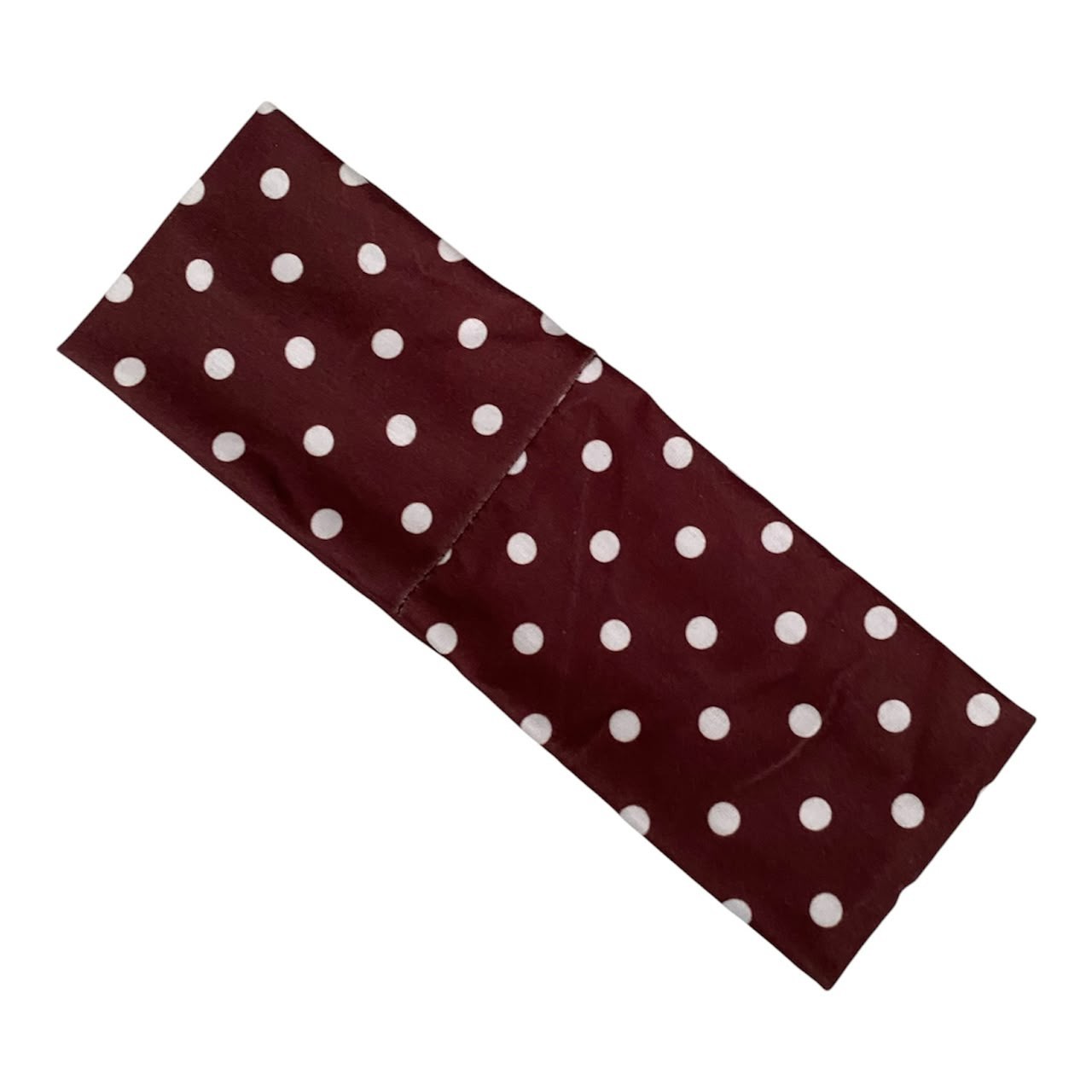 Brown Polka Dot Headband for Women Soft Stretch Hair Band