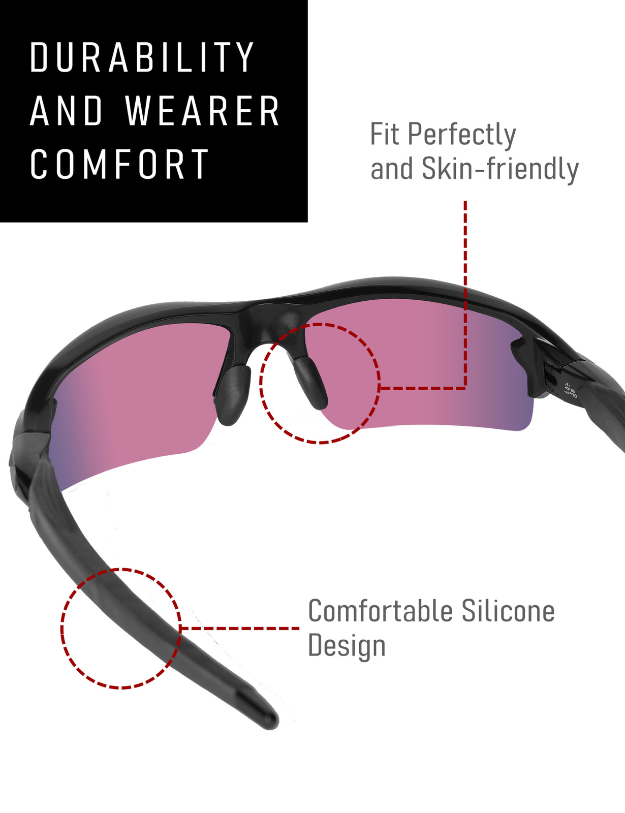 Replacement Rubber Kits for-Oakley Flak 2.0 Multi-Colors