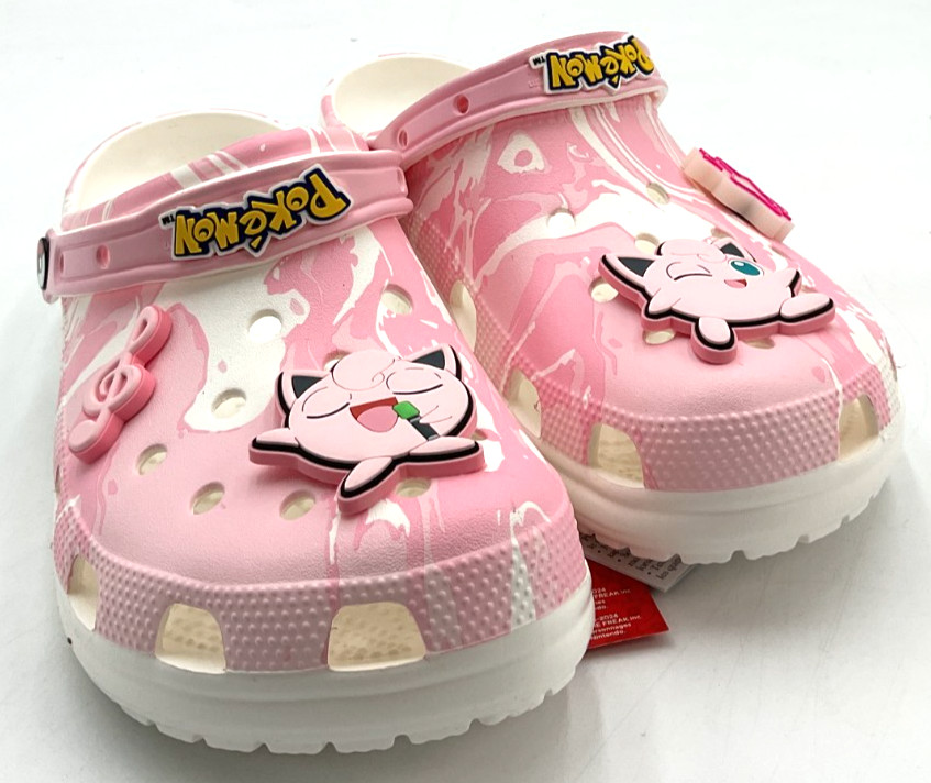 Pokémon x Crocs Jigglypuff Classic Men’s 9 / Women’s 11 Pink/White Clogs NIB