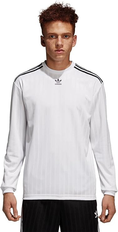 adidas Long Sleeve Jersey Men’s White T-Shirt Casual Tee