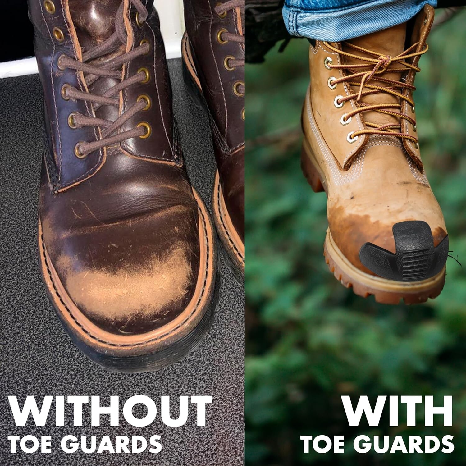 Boot Toe Guards – Shoe Toe Protector Guards Against Scratches and Hides Exist…