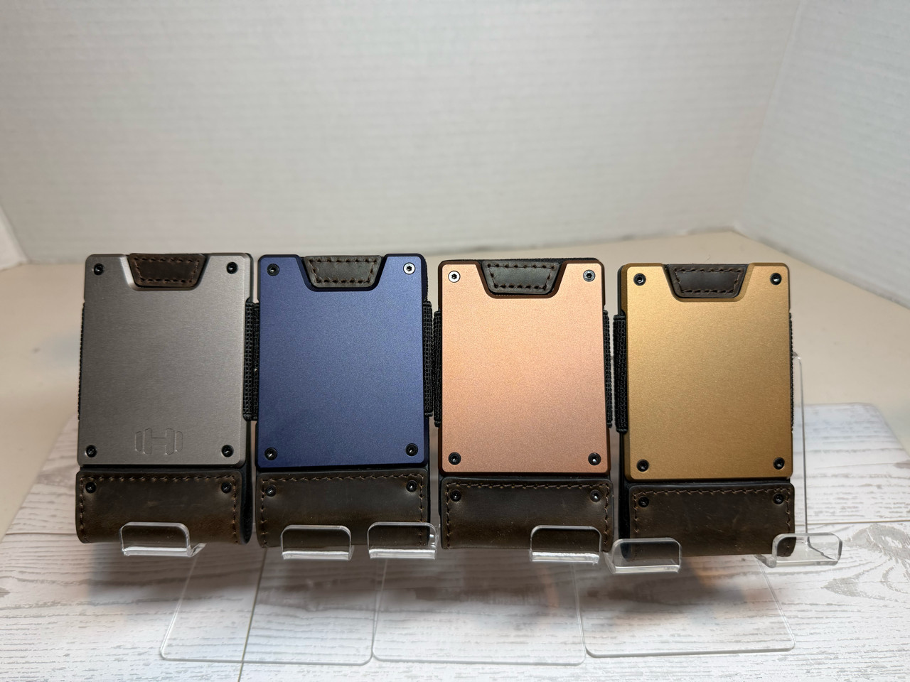 MENS WALLET METAL CARD HOLDER CASH STRAP MINIMALIST PULL TAB WALLET-CUSTOMIZE IT