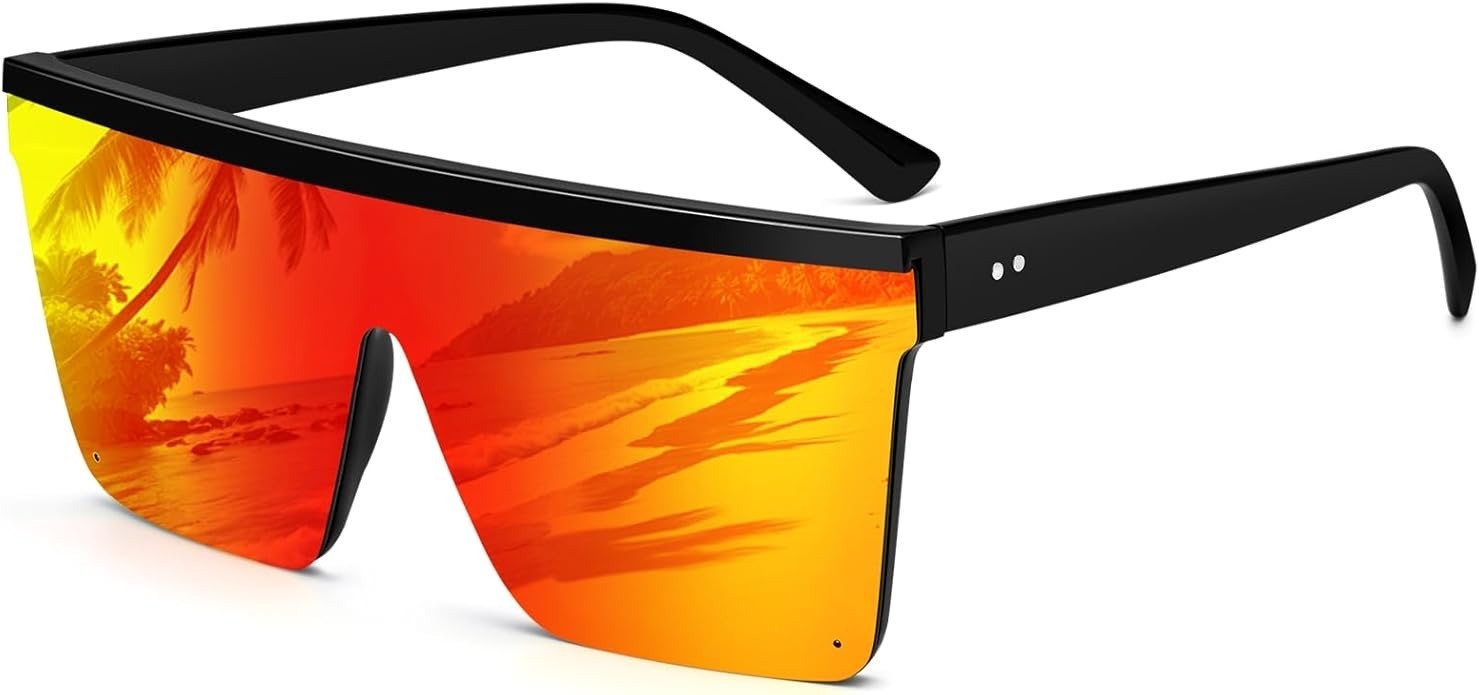 Women Men Sunglasses XL Oversized Luxury Hindsight Flat Top Square Designer New