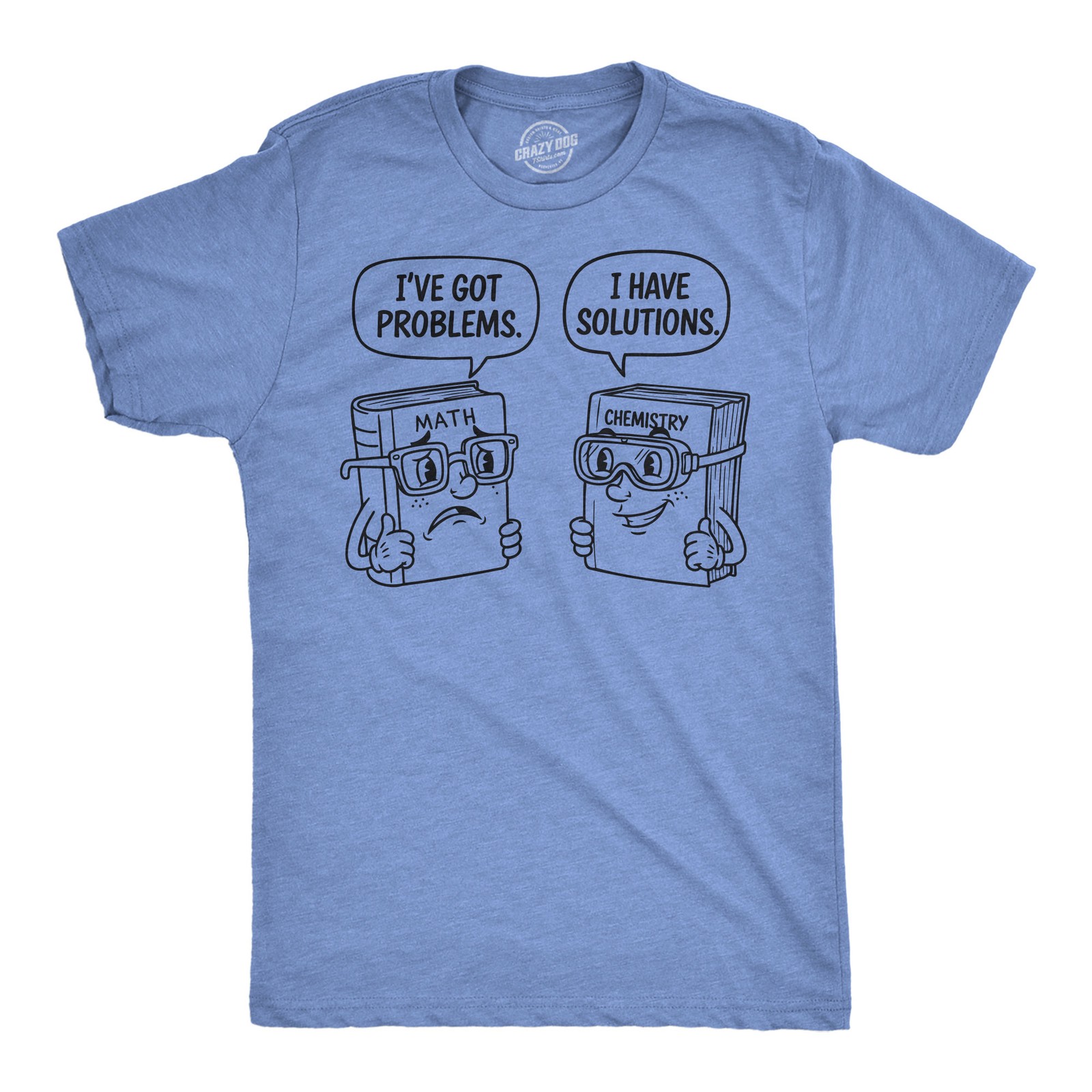 Mens Funny T Shirts Problems and Solutions Sarcastic Math and Science Graphic