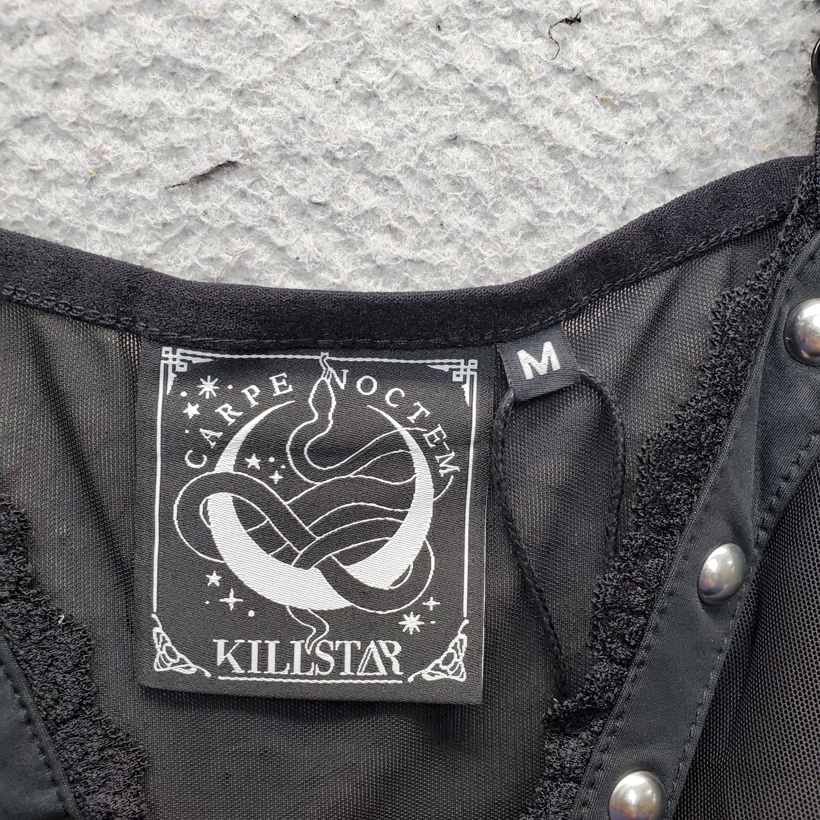 KILLSTAR Your Highness Bodysuit Women M Multi Baphomet Graphic Soft-Stretch Mesh