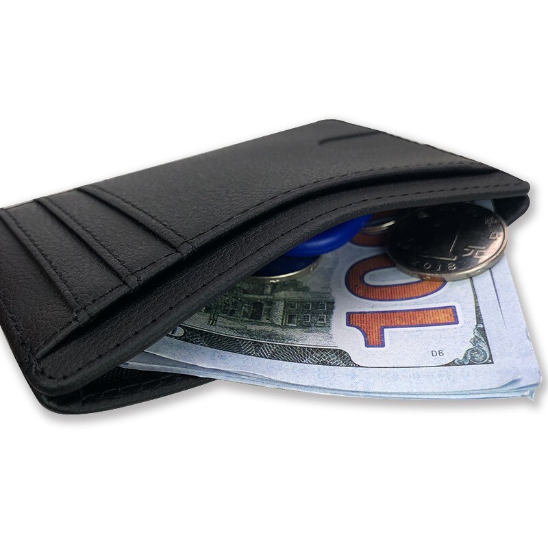 For Men Leather Wallet RFID Blocking Slim Flat Wallet Card Case ID Card Holder