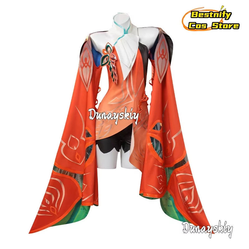 Shaosiyuan Cosplay Costume Honor of Kings Cos Clothing Red Wide Sleeves Sexy Sli