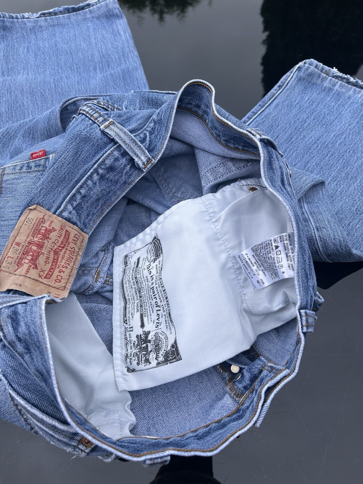 Levi 501 Jeans Waist Size 36in Inside Leg 29in In 100% Denim Cotton