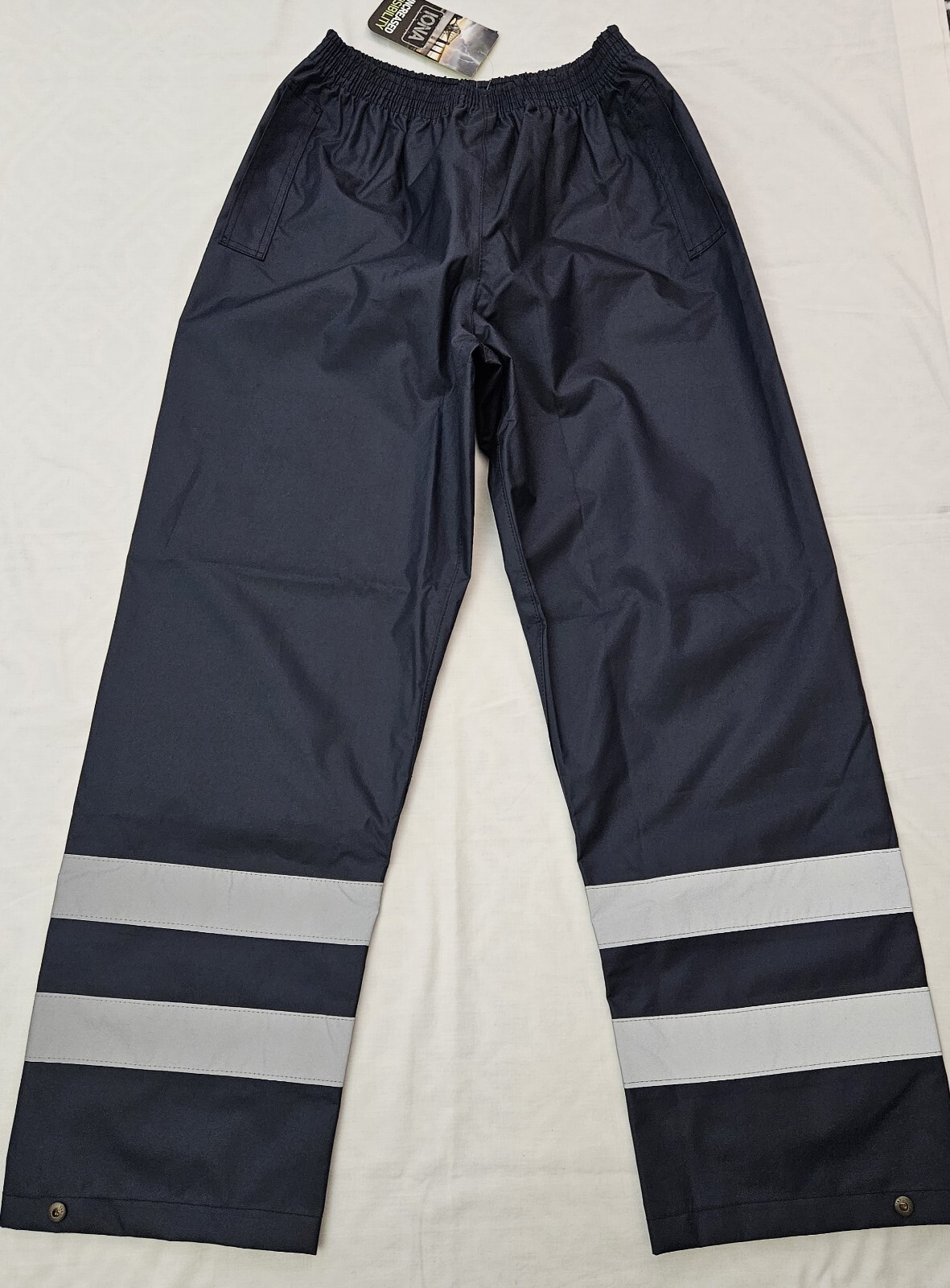 Portwest S481 Iona Lite Pants Hi-Vis Reflective Tape Abrasion Resistant Navy Sml