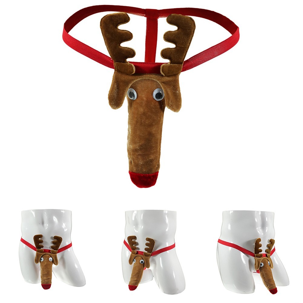 Underwear Mens One Size Party/Cocktail Reindeer Spandex Polyester Fiber