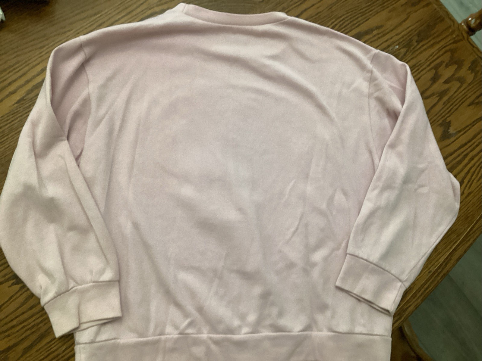 Pink Sweatshirt, Merci Paris Embossed Logo Front Of Shirt, Brand Unknown, Sz M
