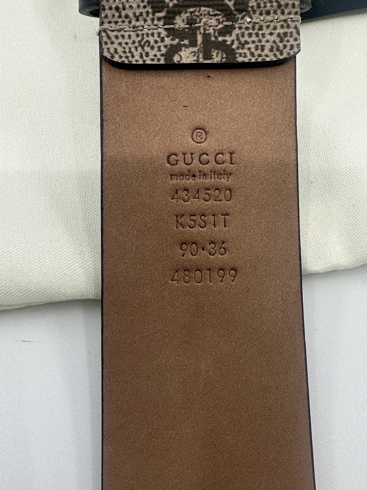 Tiger Brown MonoGucci Mens Belt
