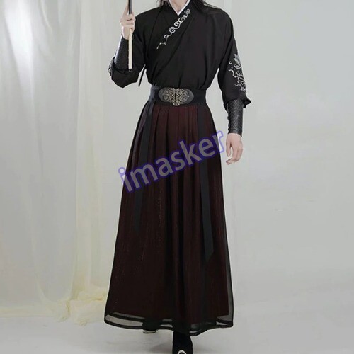 Large Size 3XL Chinese Hanfu Men Ancient Traditional Embroidered Hanfu Carnival