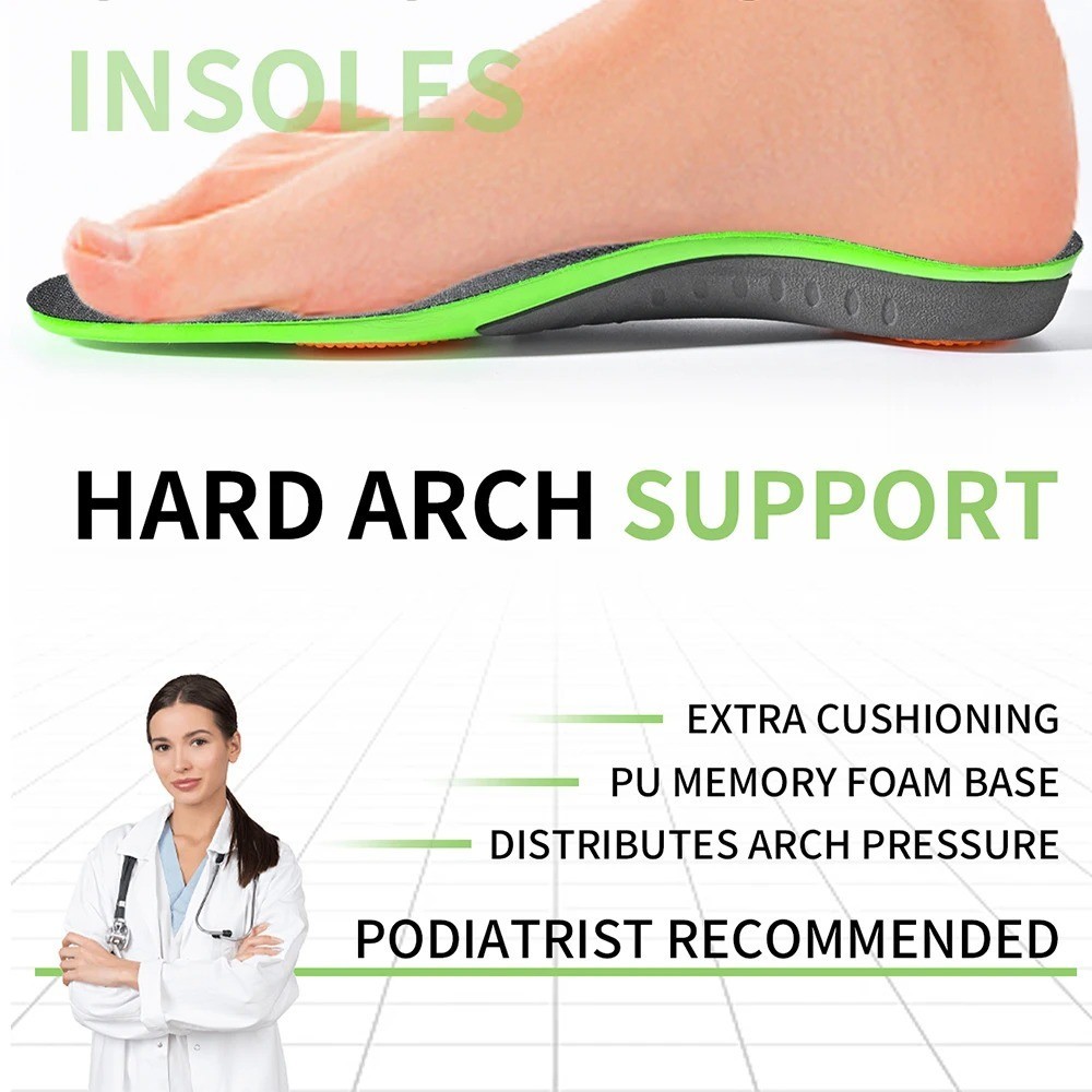 Arch Support Insoles Shock Absorbing Sports Foot Pads for Flat Feet