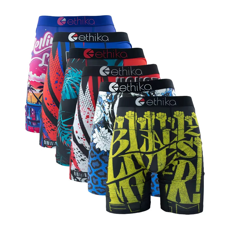ETHIKA 6-Pack Men’s Breathable Boxer Shorts Swimming Underwear Plus Size
