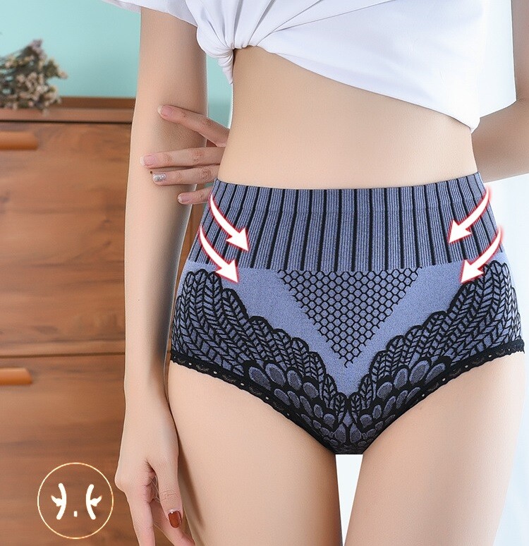 4 7P Women High-Waist Panties Hip Pants Soft Sexy Body Shaping Pants Leggings US