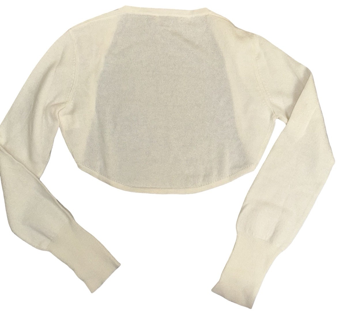 New Ivy & Astor Ivory 100% Cashmere Shrug Sweater Cardigan Bolero Sz M