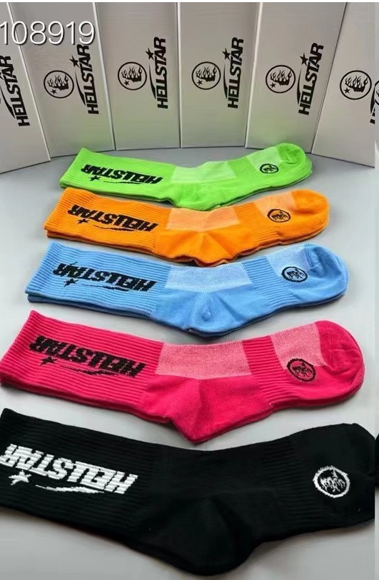 5 Pairs Mens Womens HS Hell Crew Socks Star Soft Comfort Causal Athletic Socks
