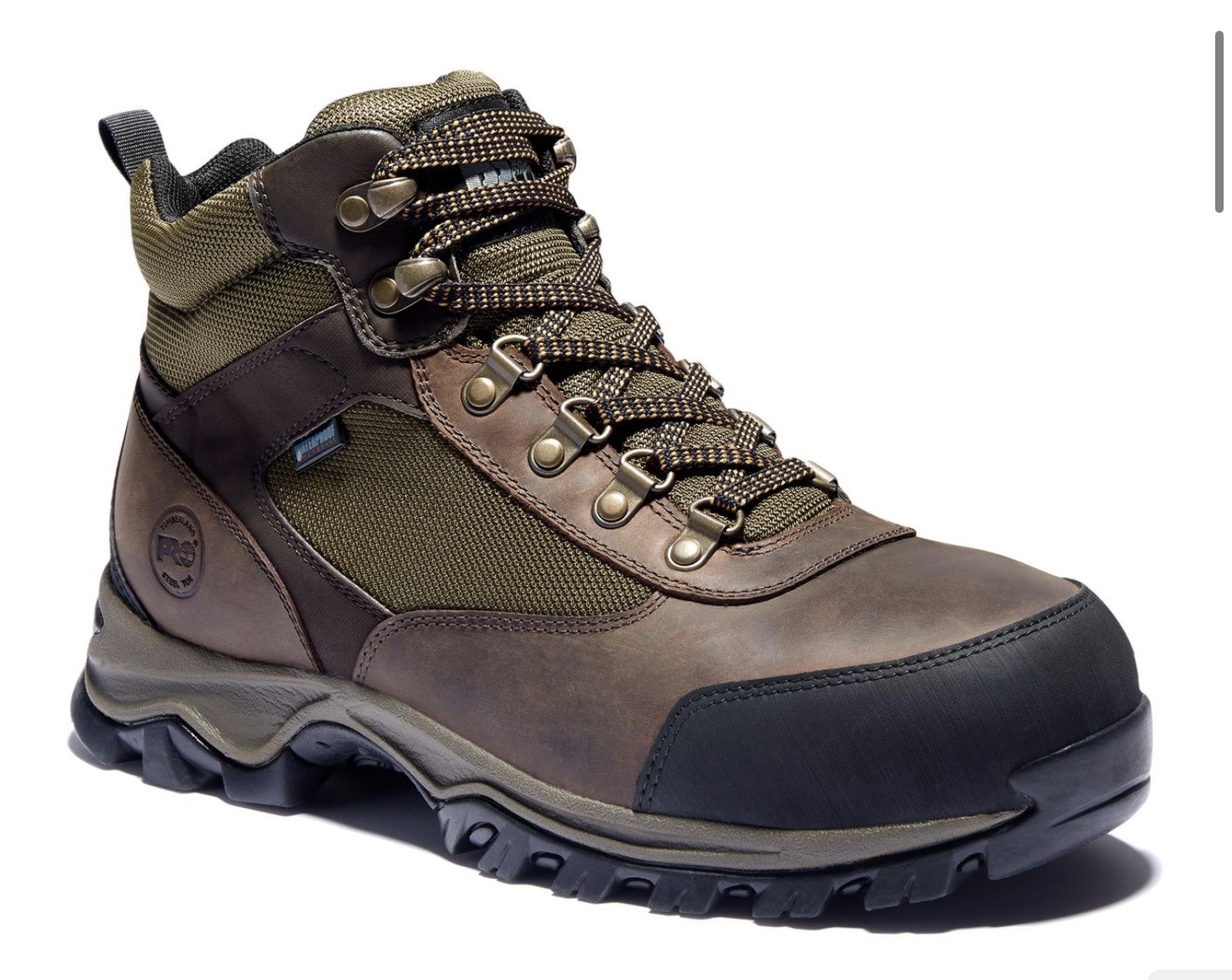Timberland Z14118 Mens Brown Keele Ridge Steel Safety Toe WP Work Boots Size 9.5