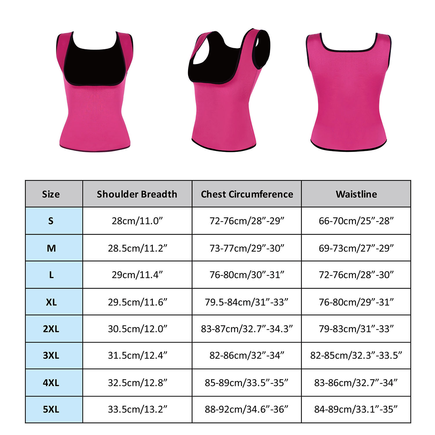 Hot Sweat Sauna Women Slimming Vest Polyester Fiber Waist Trainer Body Shaper US