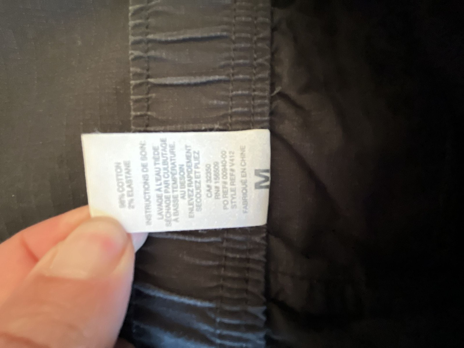 Vuori Ripstop Pant Charcoal Gray Drawstring Hiking Pants