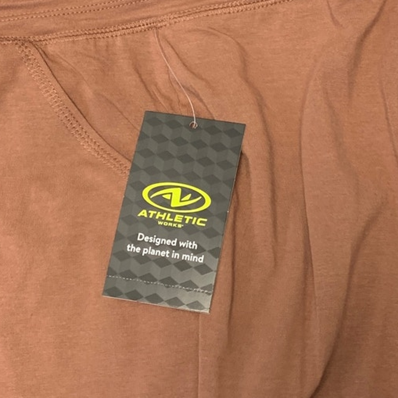 New Athletic Work Womens Coffee Brown Large Petite Elastic Drawstring Yoga Pants