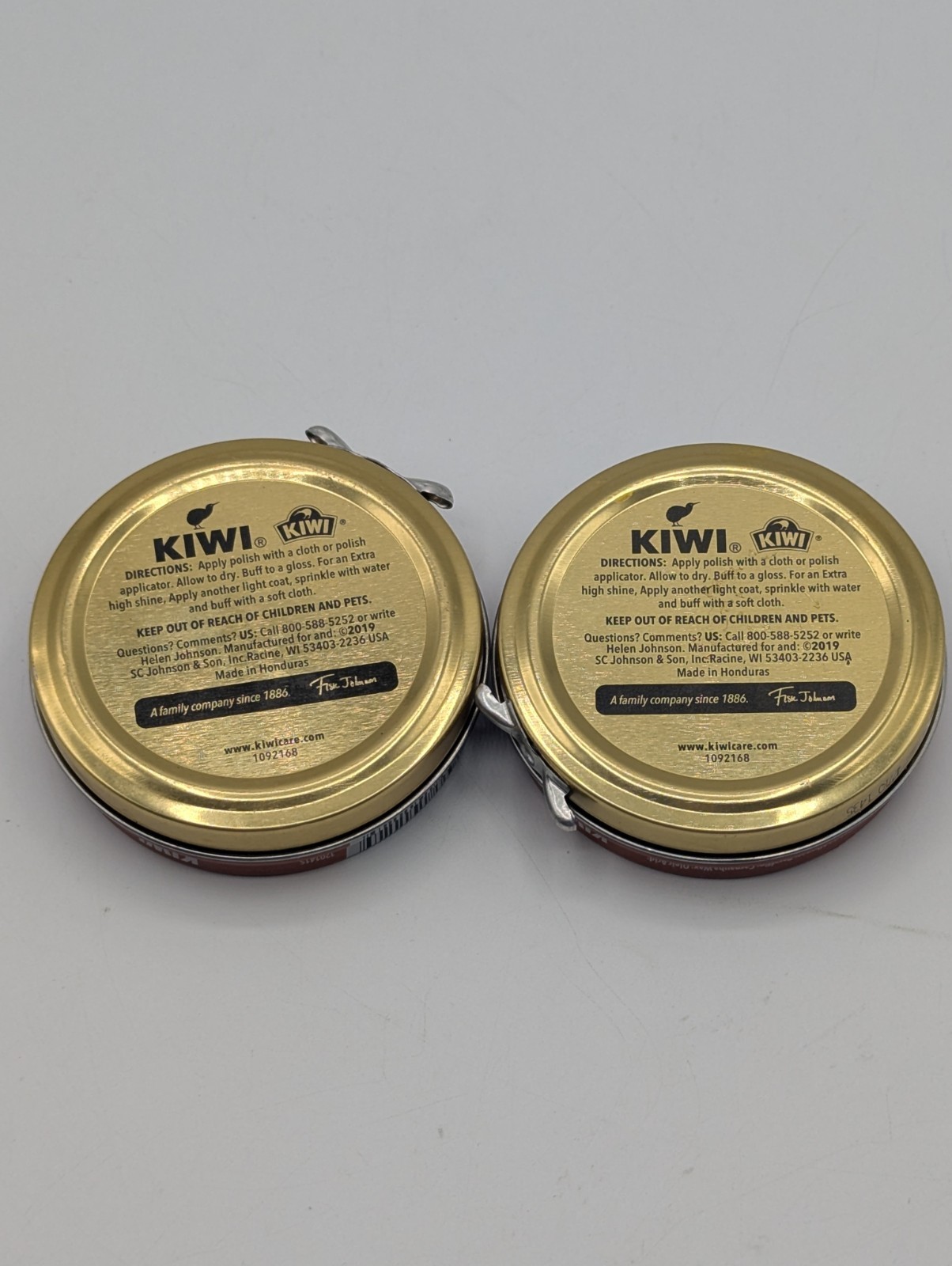 2-Pack Kiwi Tan Shoe Polish – Renews And Protects Tan Leather 1 1/8 oz New