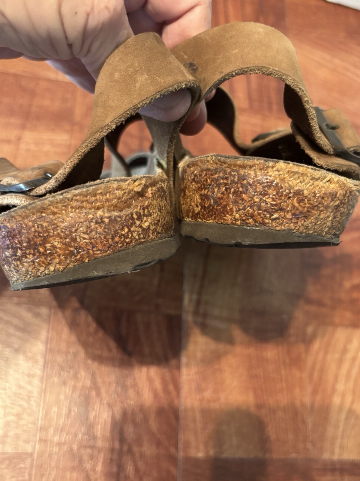 BIRKENSTOCK MILANO Brown Tan Suede Leather Sandals Size 39 W 8 / M 6