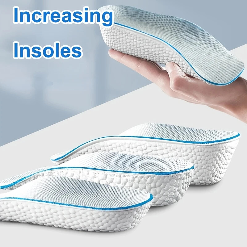 Unisex Boost Height-Increasing Insoles Comfortable Foot Support 0.6/1.0/1.4in