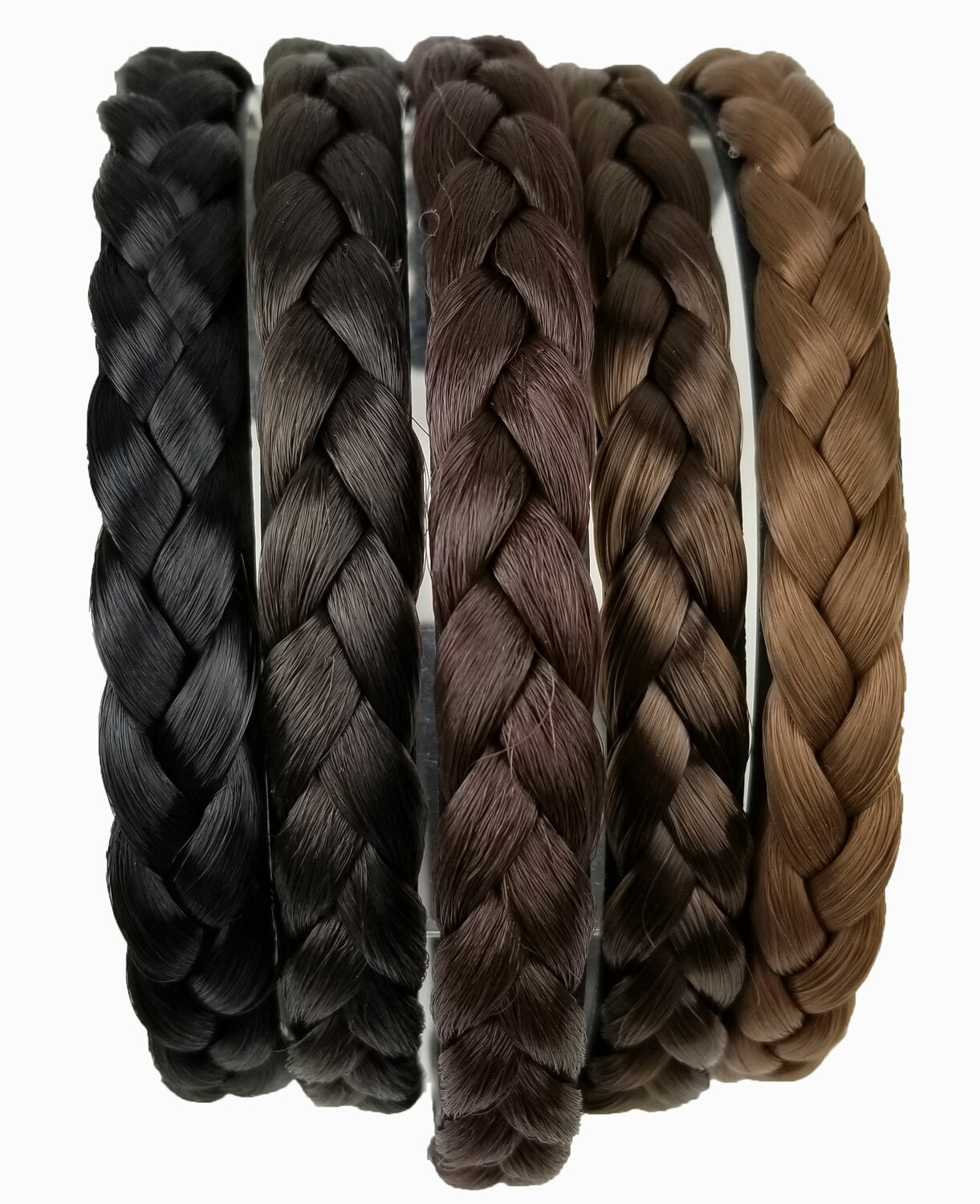 0.5″ Synthetic Hair Headband Braided Plaited Plait Band Hairband Women Girl