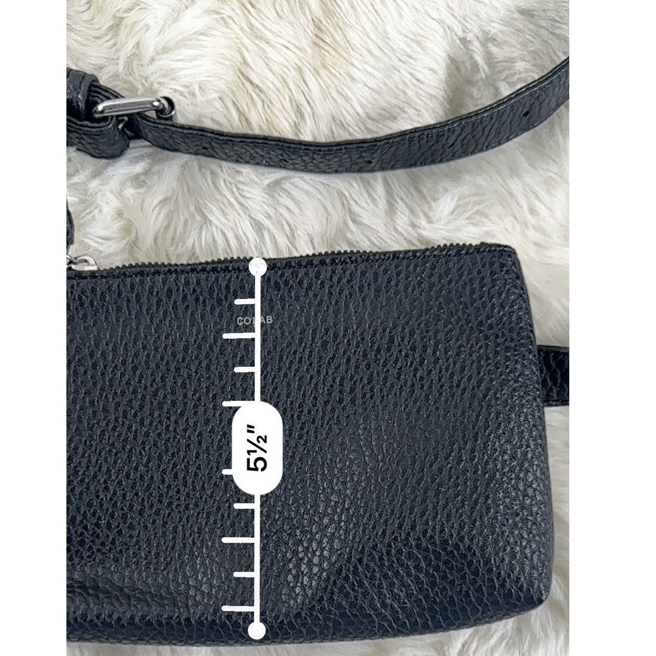 Co-lab Vegan Leather Belt Bag Crossbody Black Sustainable Faux Earthy Organic