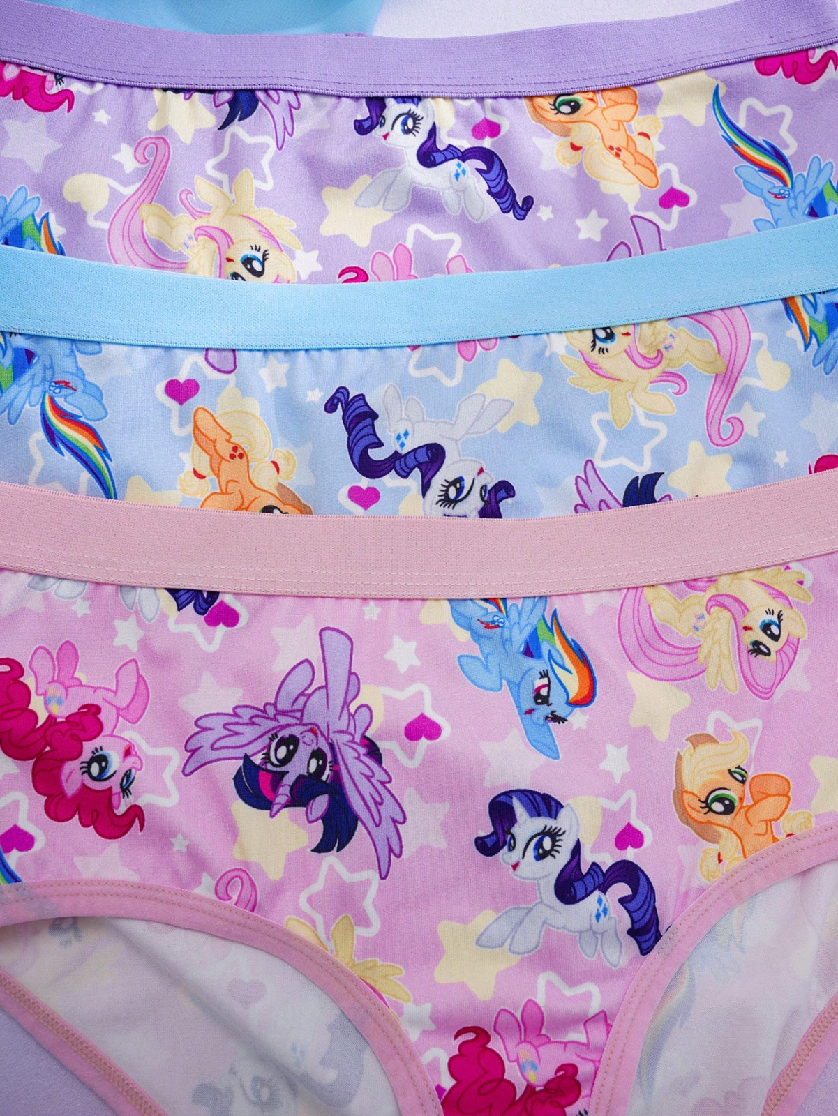My Little Pony Kawaii Y2K Cartoon Cute Licensed Logo Brief Panties – Pack of 3