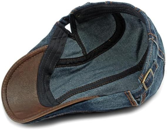 Denim Newsboy Hats Flat Cap for Men Women Adjustable Ivy Gatsby Cabbie Drivin…
