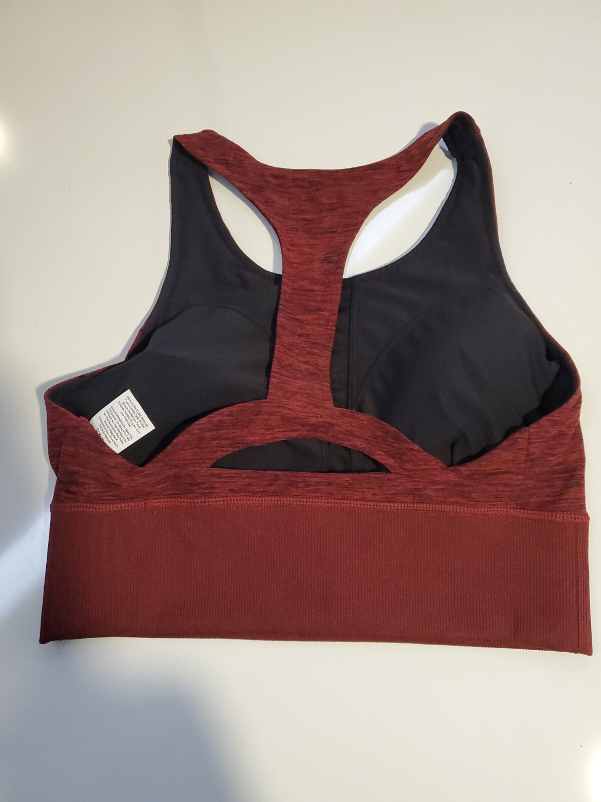 Avia RN 15741 Red T Back Polyester Pullover Sports Bra Size M 8-10