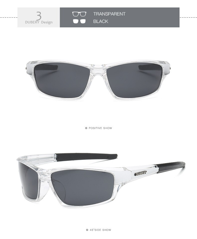 DUBERY Polarized Night Vision Sunglasses Men Wome Sports Driving Glasses Outdoor